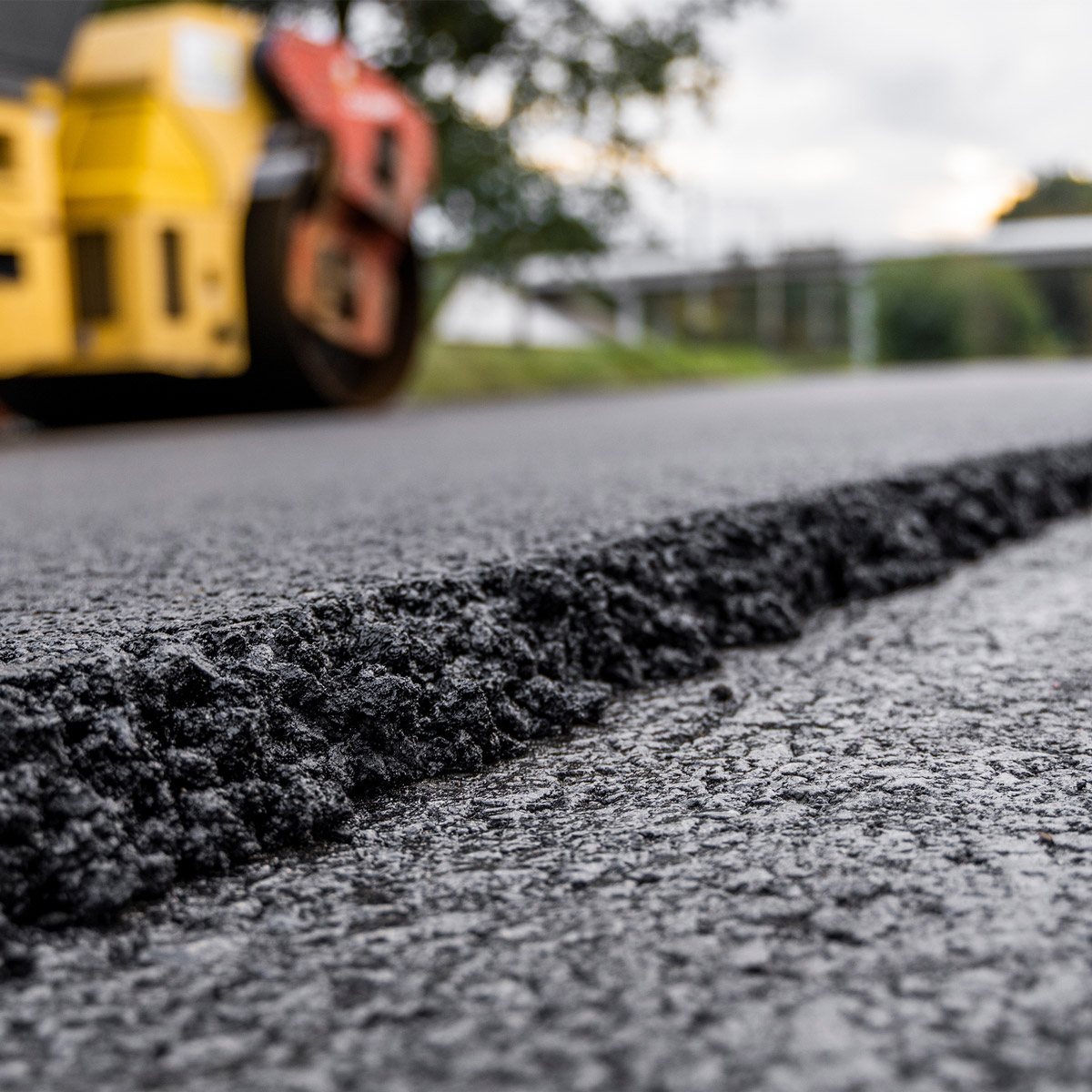 close up image of pavement during road milling work