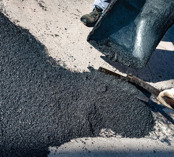 road milling work materials delivered by tkm materials being poured