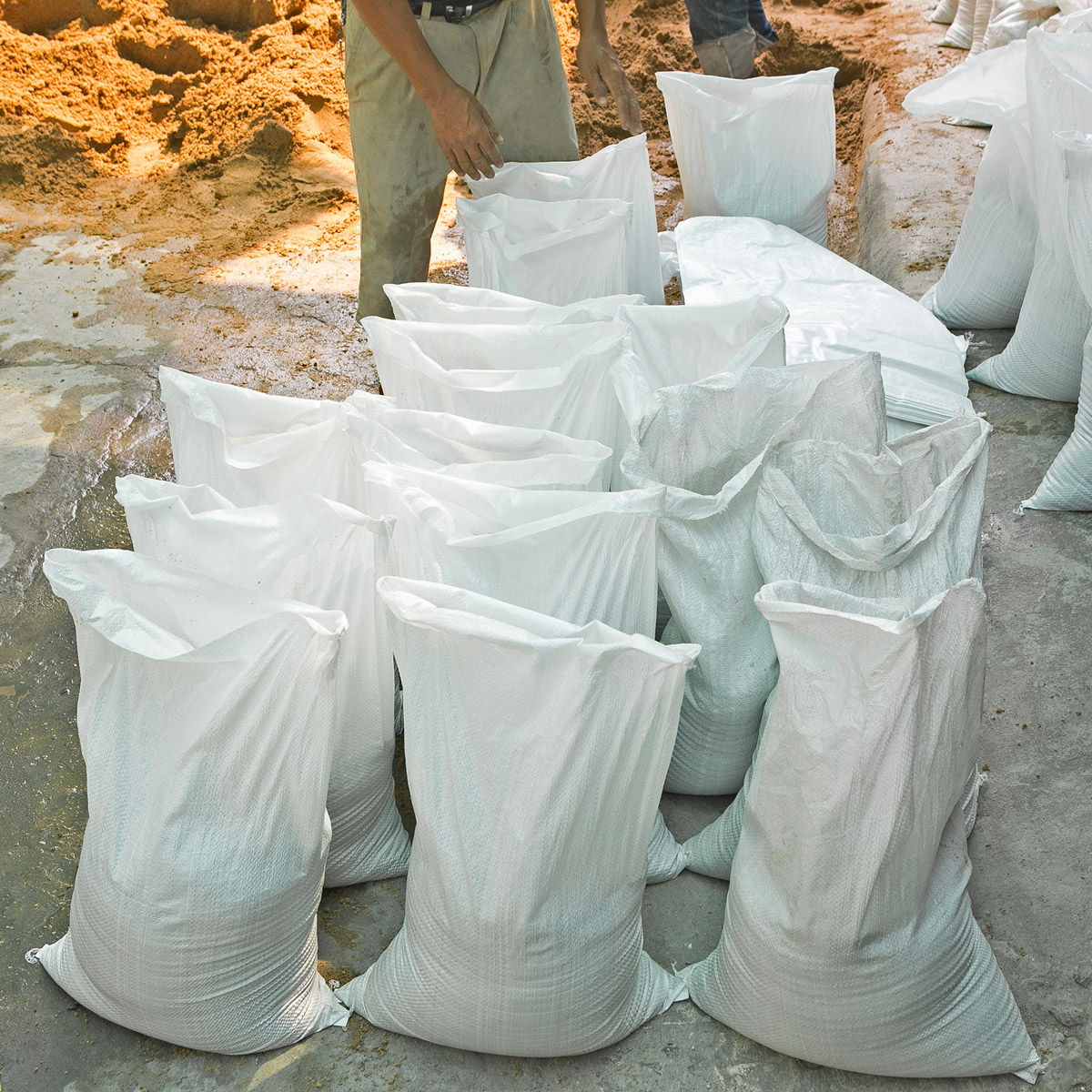 sandbags filled with sand delivered by tkm